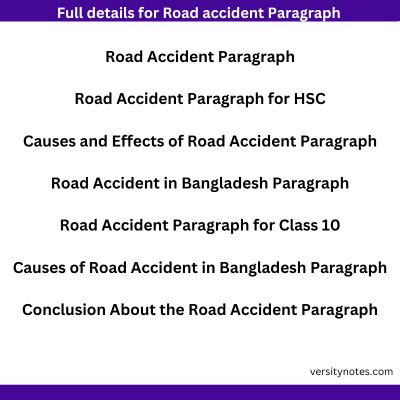 This is the image of road accident paragraph detials